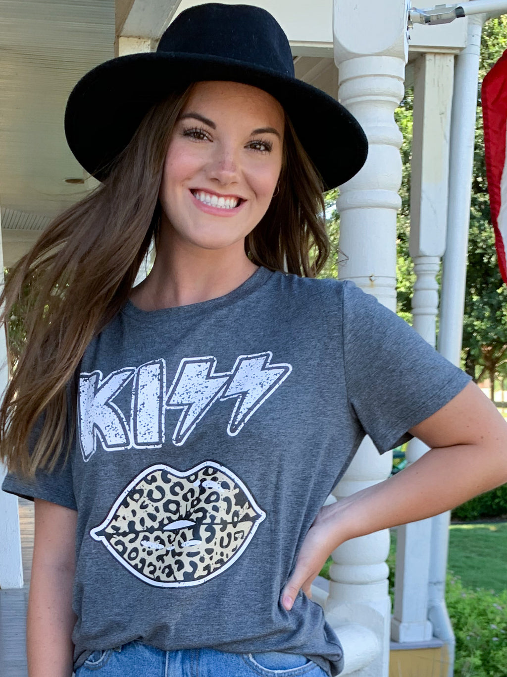 KISS Leopard Lip T-Shirt